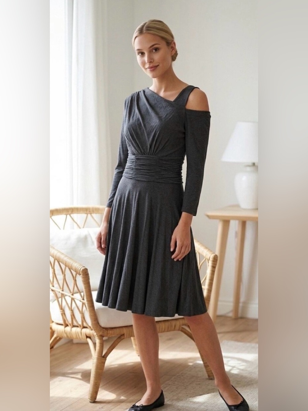 Nue by Shani Body Architecture Shapewear Dress Charcoal NWT Size 6 $280 - Picture 1 of 11
